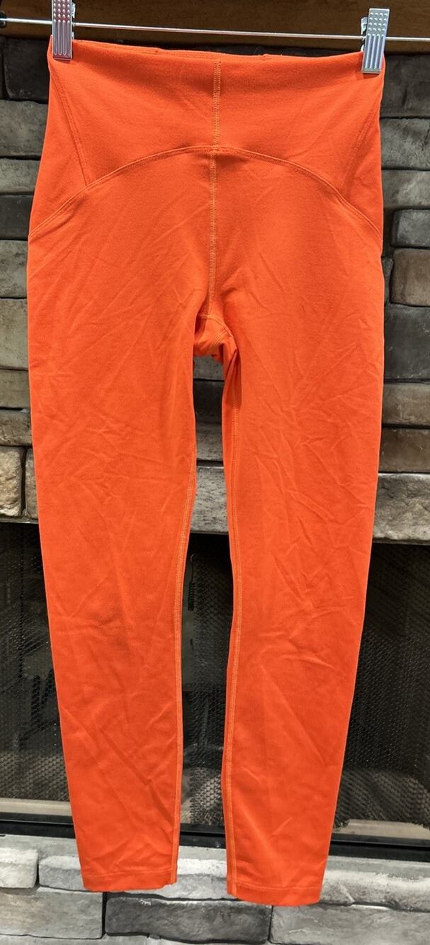 Women’s OUTDOOR VOICES RN#101116 High Rise Orange Leggings Size XS *A7